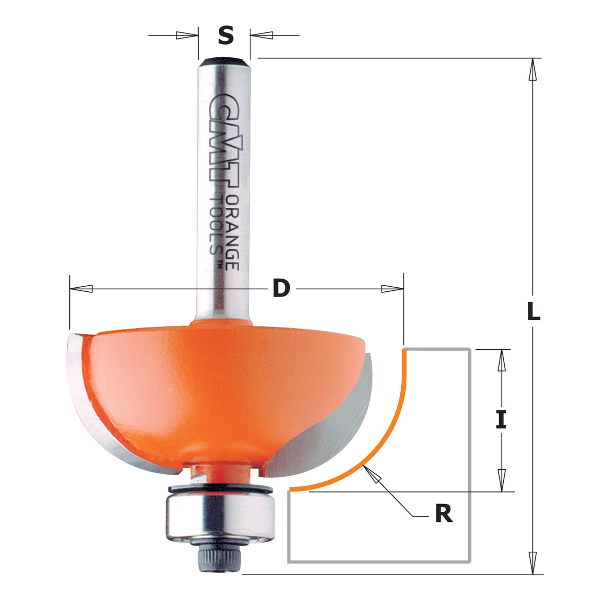 Bolle radiusfrees met kogellager, HW