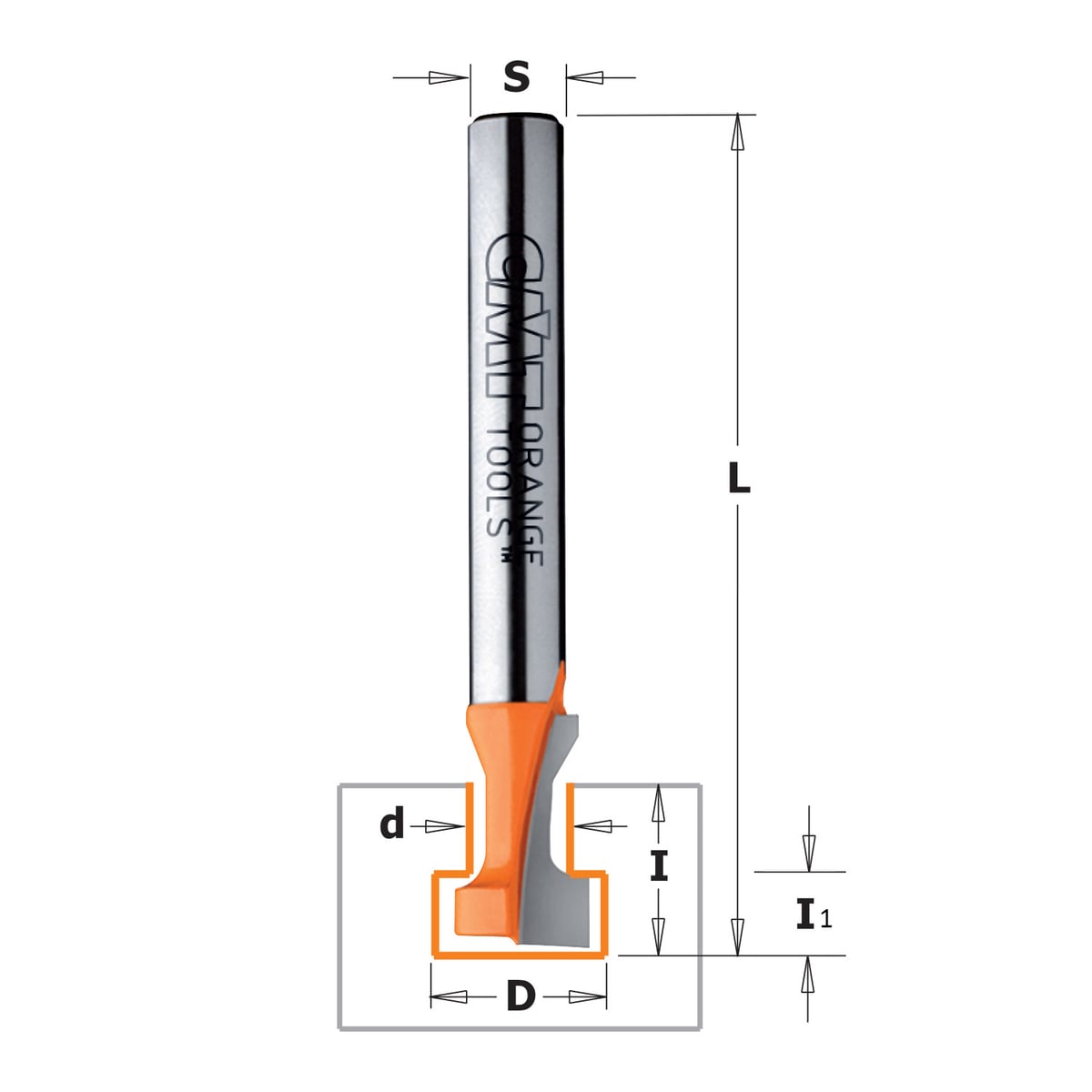 Frees voor  T-sleuven, (bout M6)., HW
