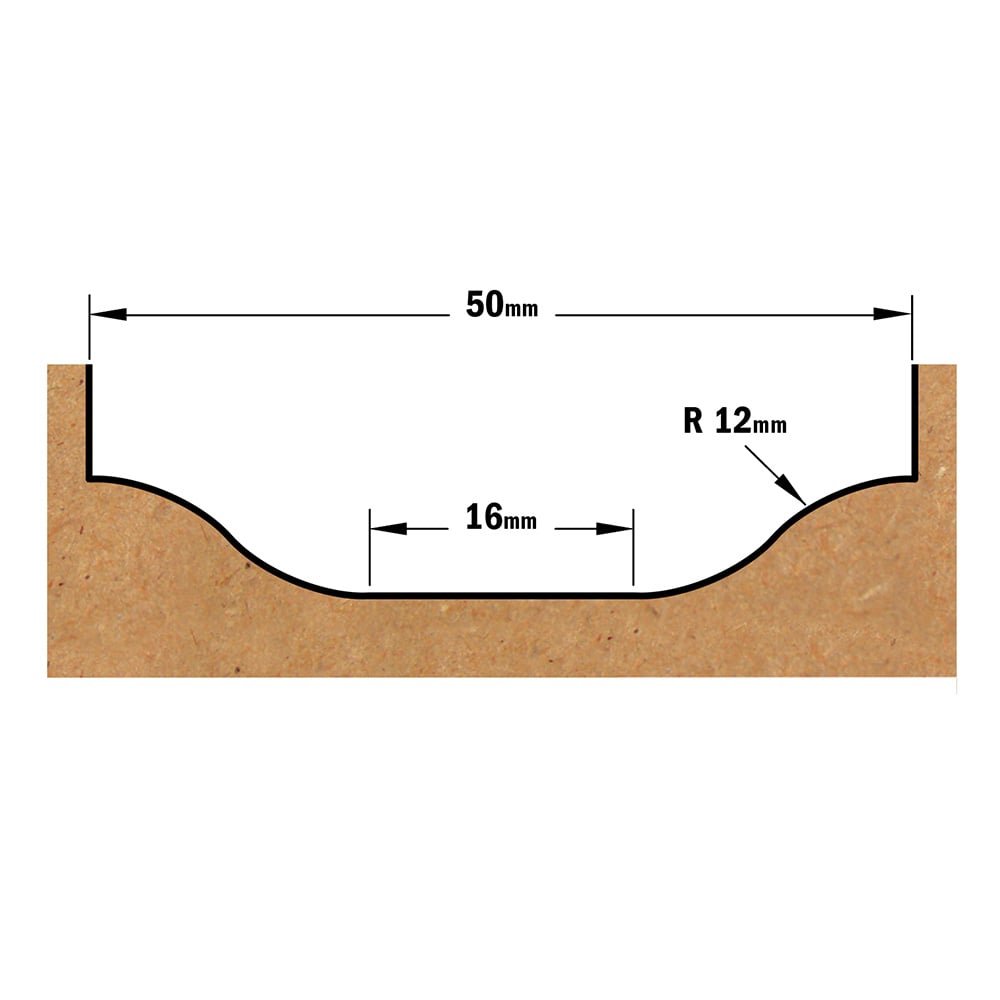 Horizontale bossingfrees zonder kopse lager, HW