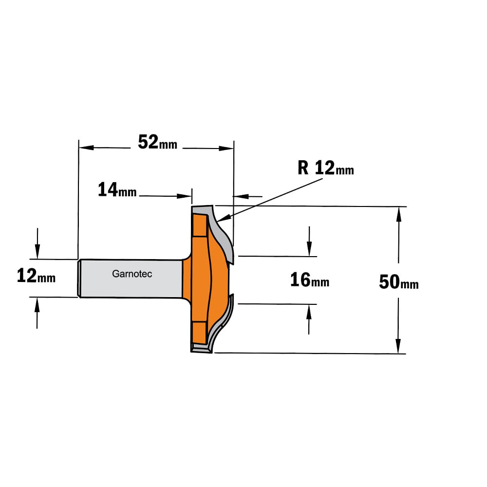 Horizontale bossingfrees zonder kopse lager, HW