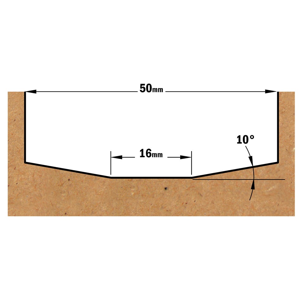 Horizontale bossingfrees zonder kopse lager, HW