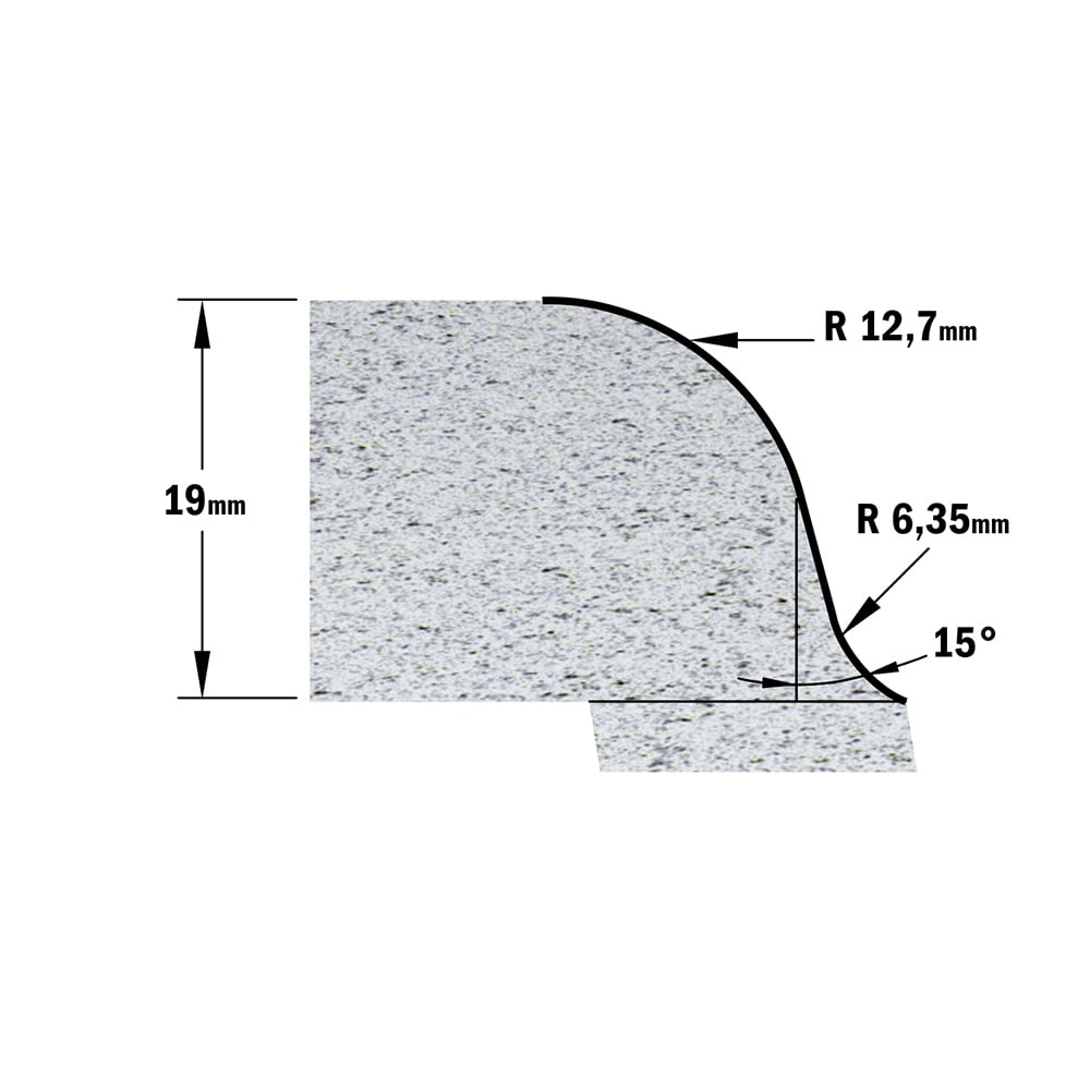 Speciale oprondfrees met 15° Delrin kogellager, HW
