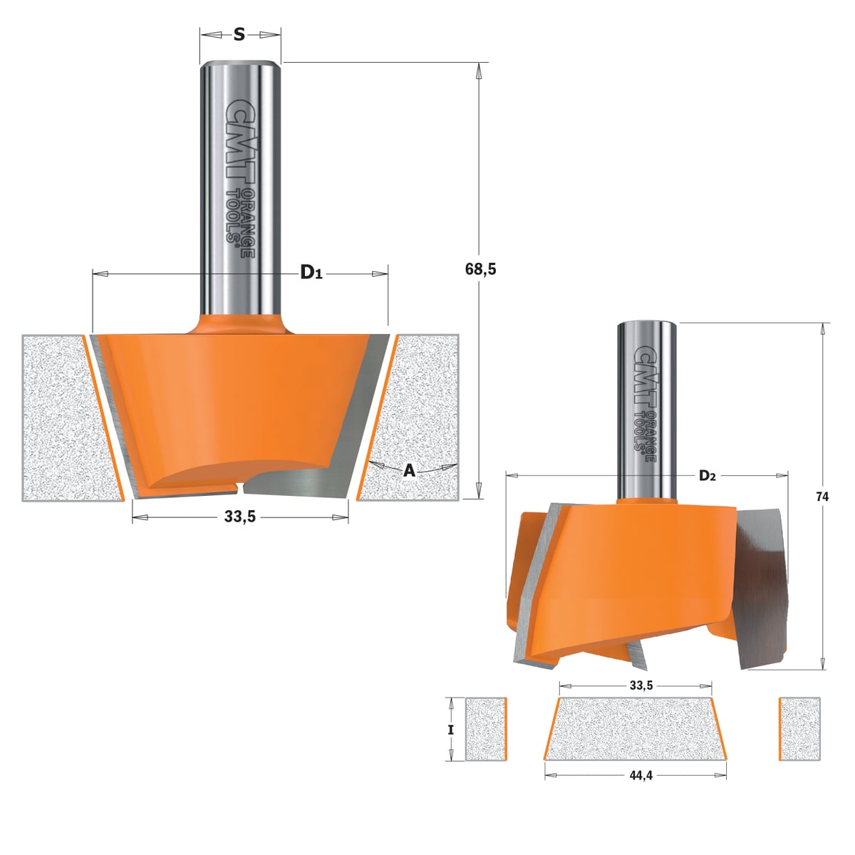Reparatiefreesset voor massieve plaatmaterialen, HW