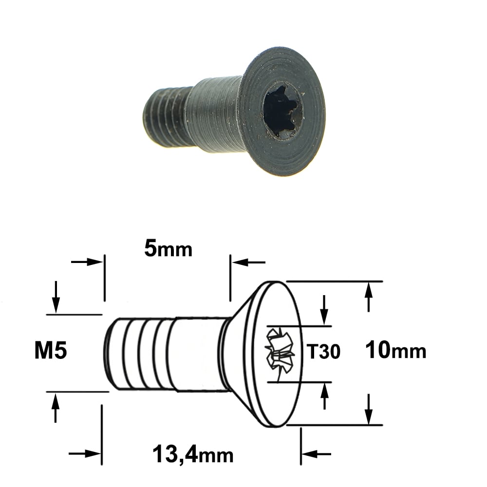 Conische torx bout met zitting