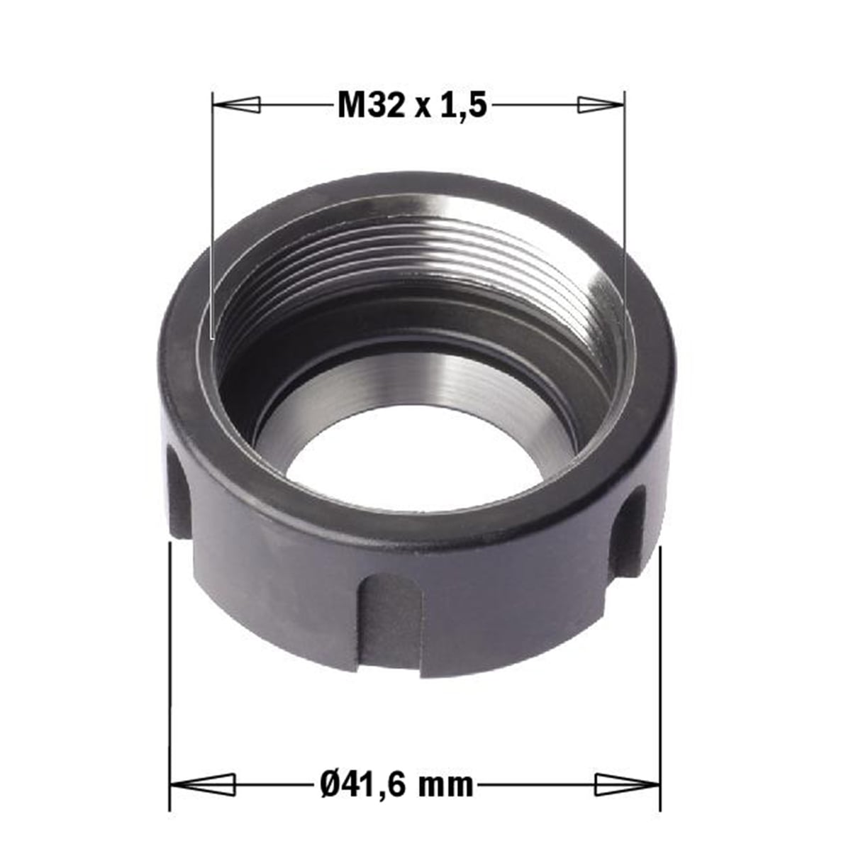 Klemmoer voor spantang ER25 M32x1,5mm links.