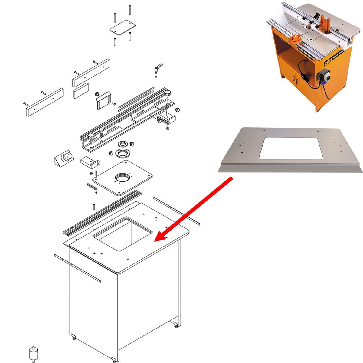 Robuste en massieve werktafel in phenolic