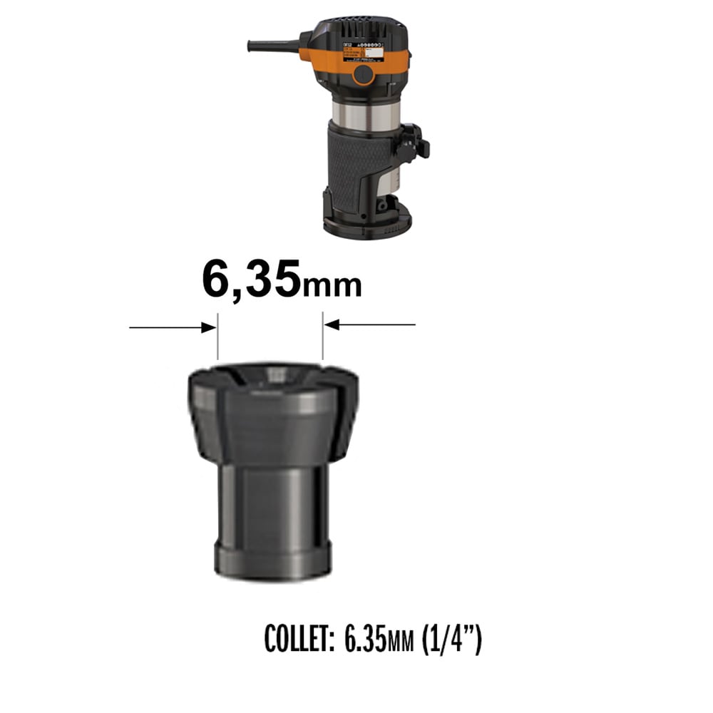 Spantang 6,35mm voor CMT12