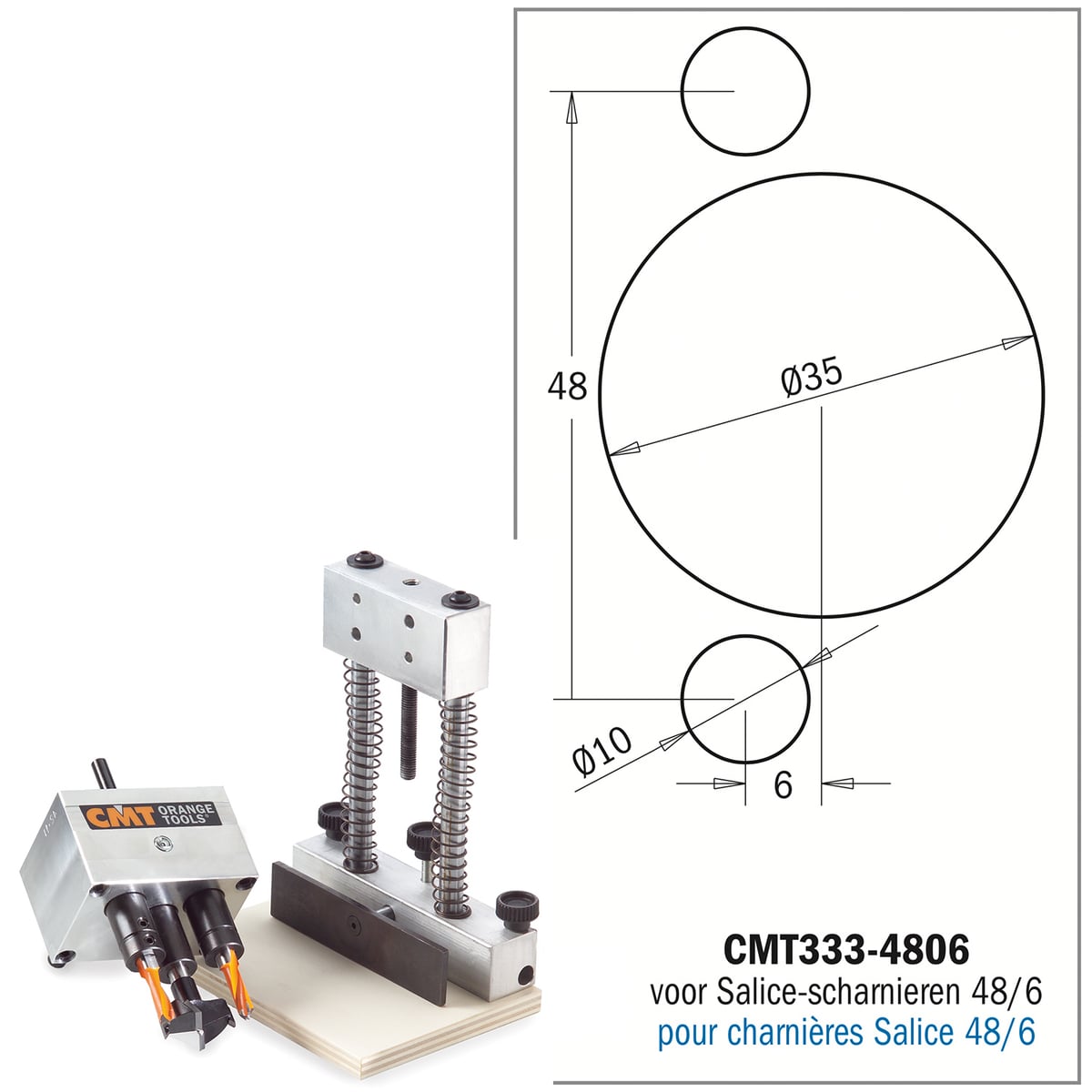 Scharnierboor systeemset