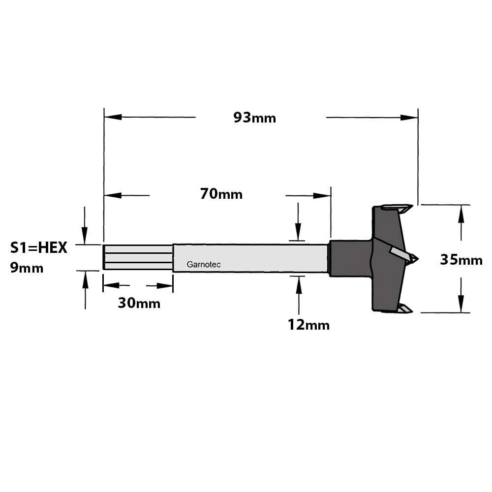 Scharnierboor Ø35mm voor CMT335