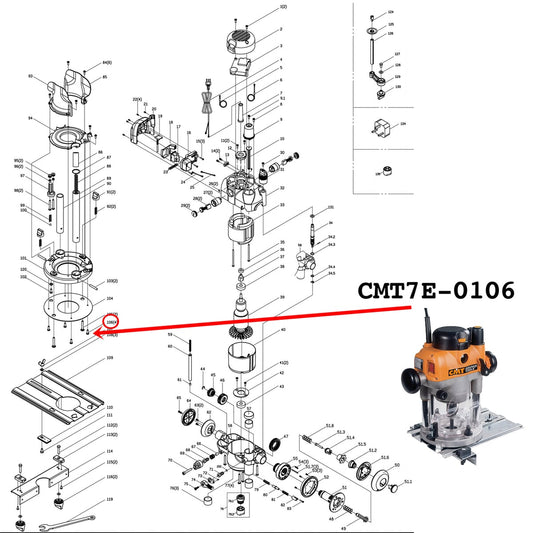 106_BASEPLATE SCREW (EACH) TSIC 1/4x1/4""