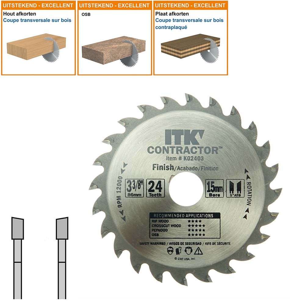 Universeel HW zaagblad Contractor