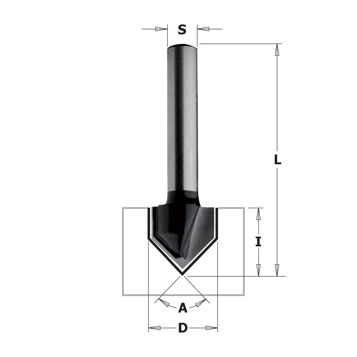 V-groeffrees 90° (contractor), HW