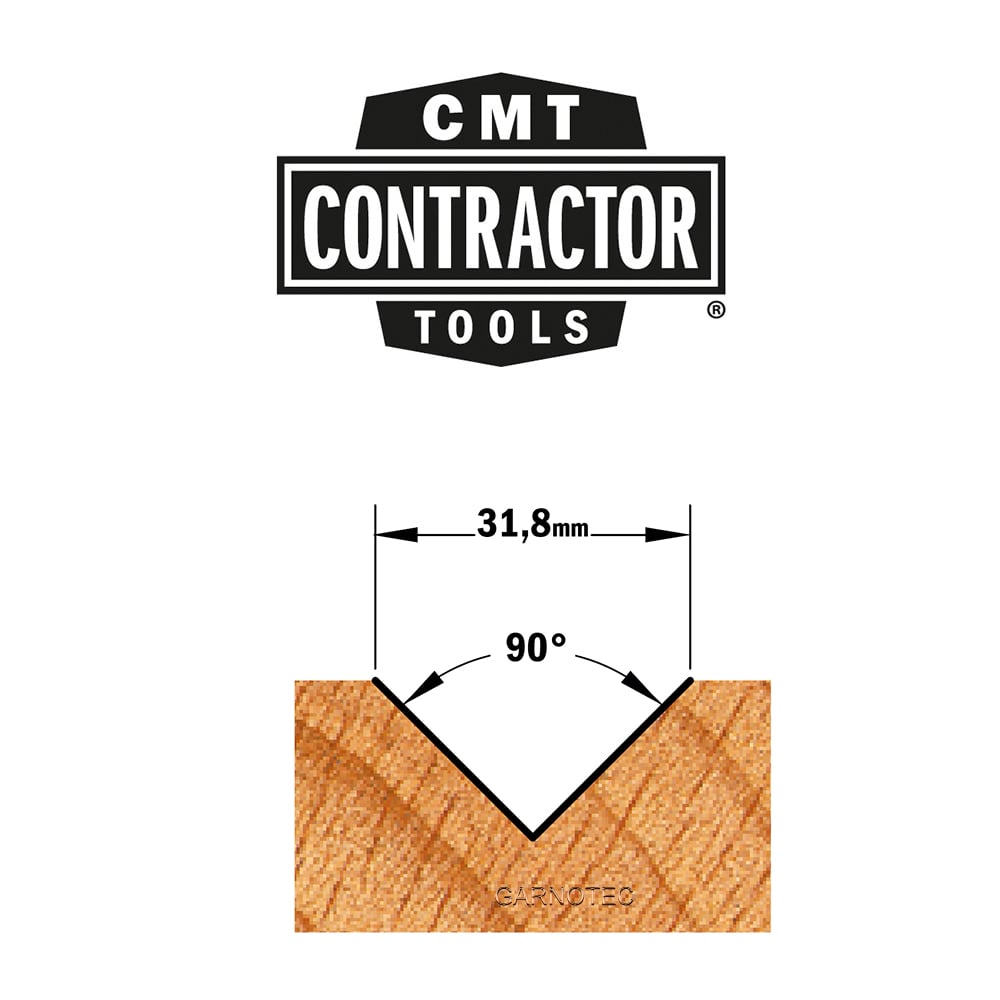 V-groeffrees 90° (contractor), HW