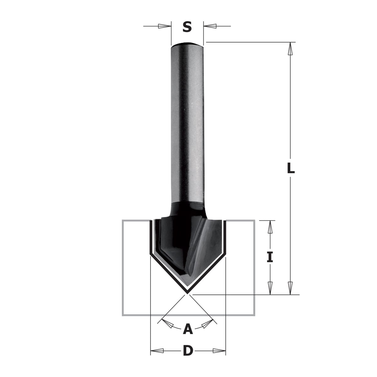 V-groeffrees 60° (contractor), HW