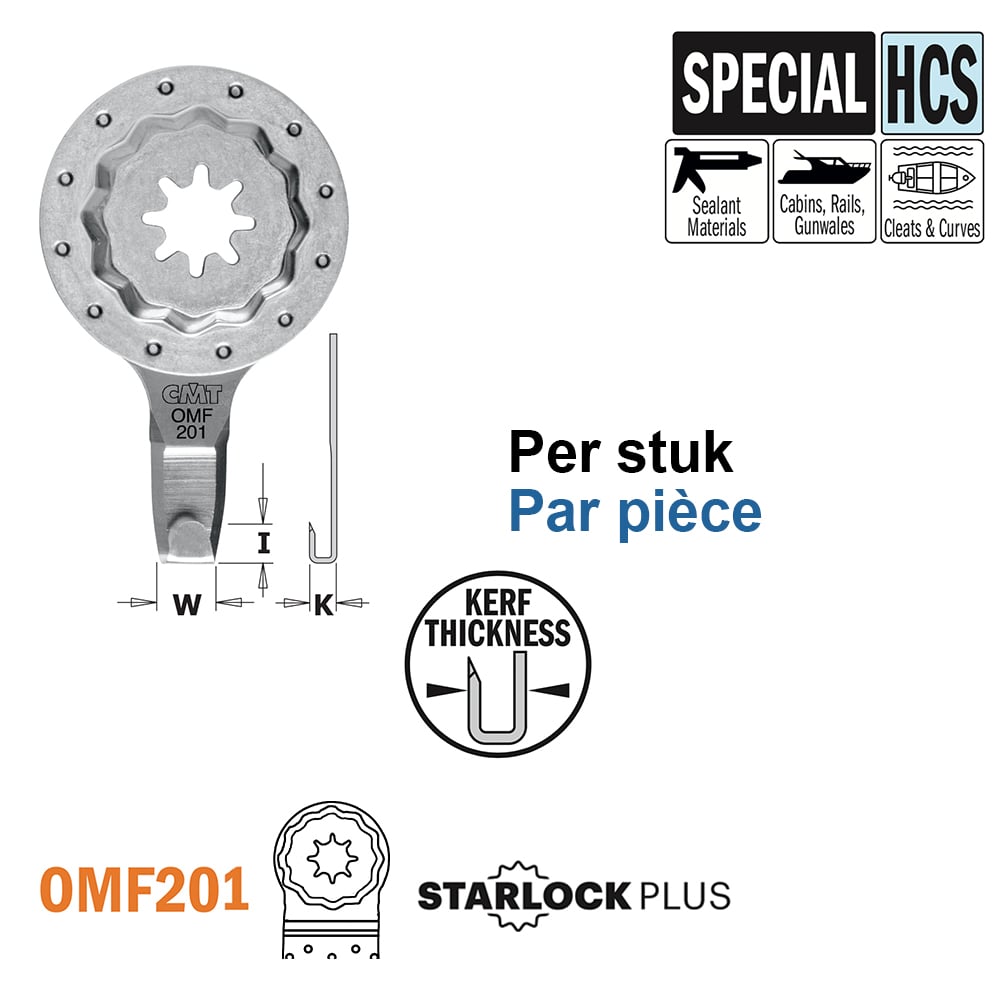 Schuin aflopend mes, 4mm