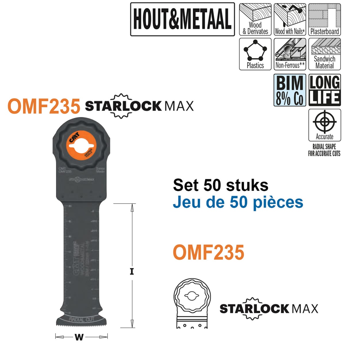 Multitoolzaagblad voor hout en metaal, 32mm
