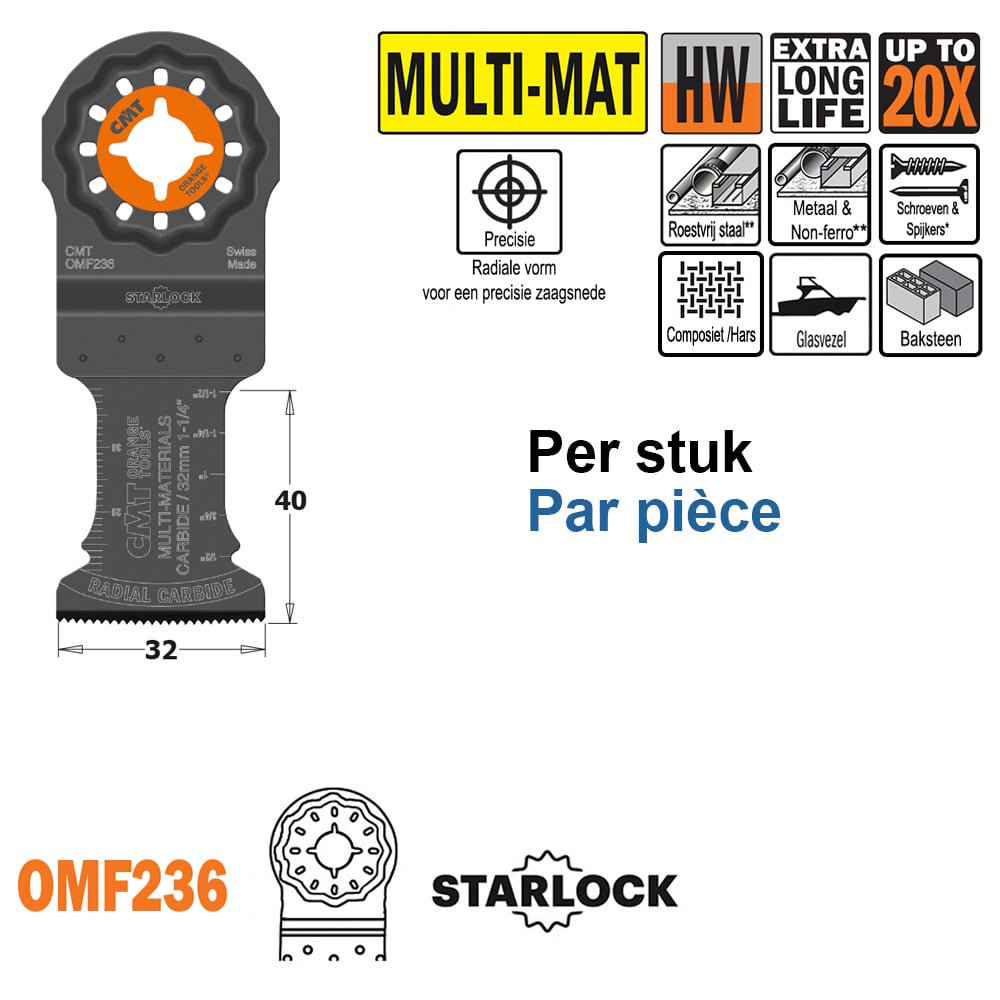 Invalzaagblad voor metaal, 32mm