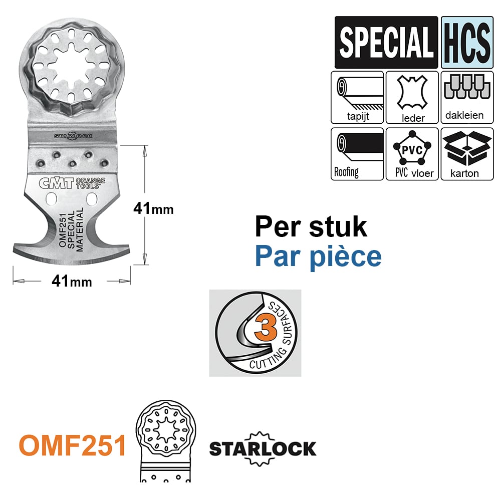 Multi-mes met drie snijvlakken, 41mm