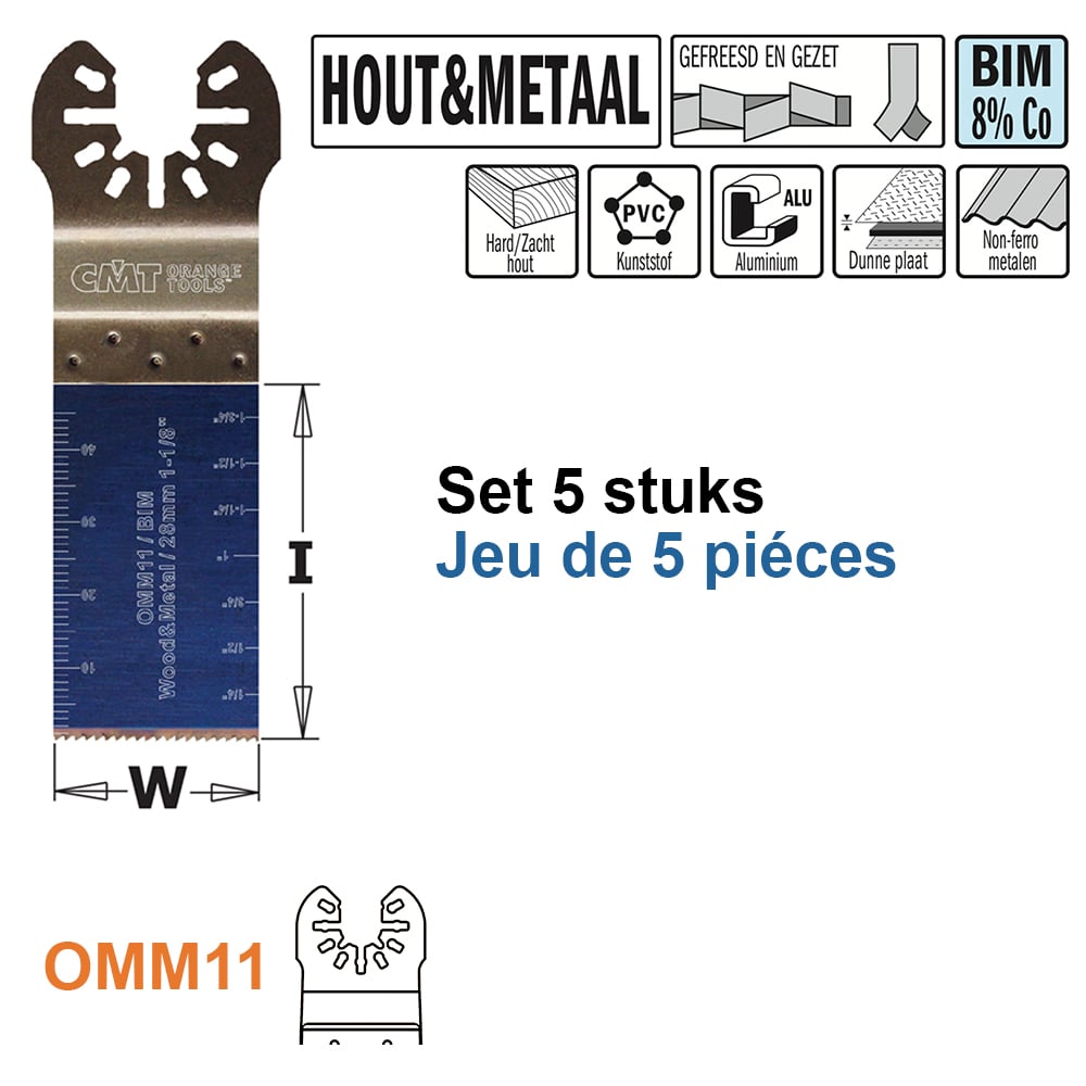Multitoolzaagblad voor hout en metaal, 28mm
