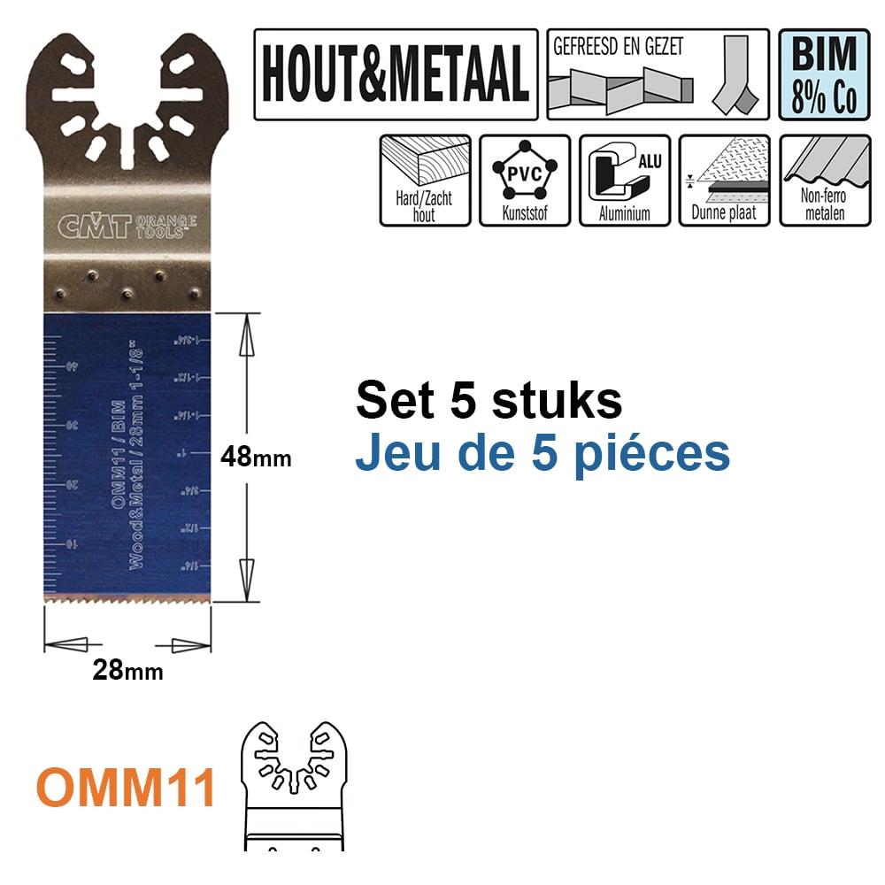Multitoolzaagblad voor hout en metaal, 28mm