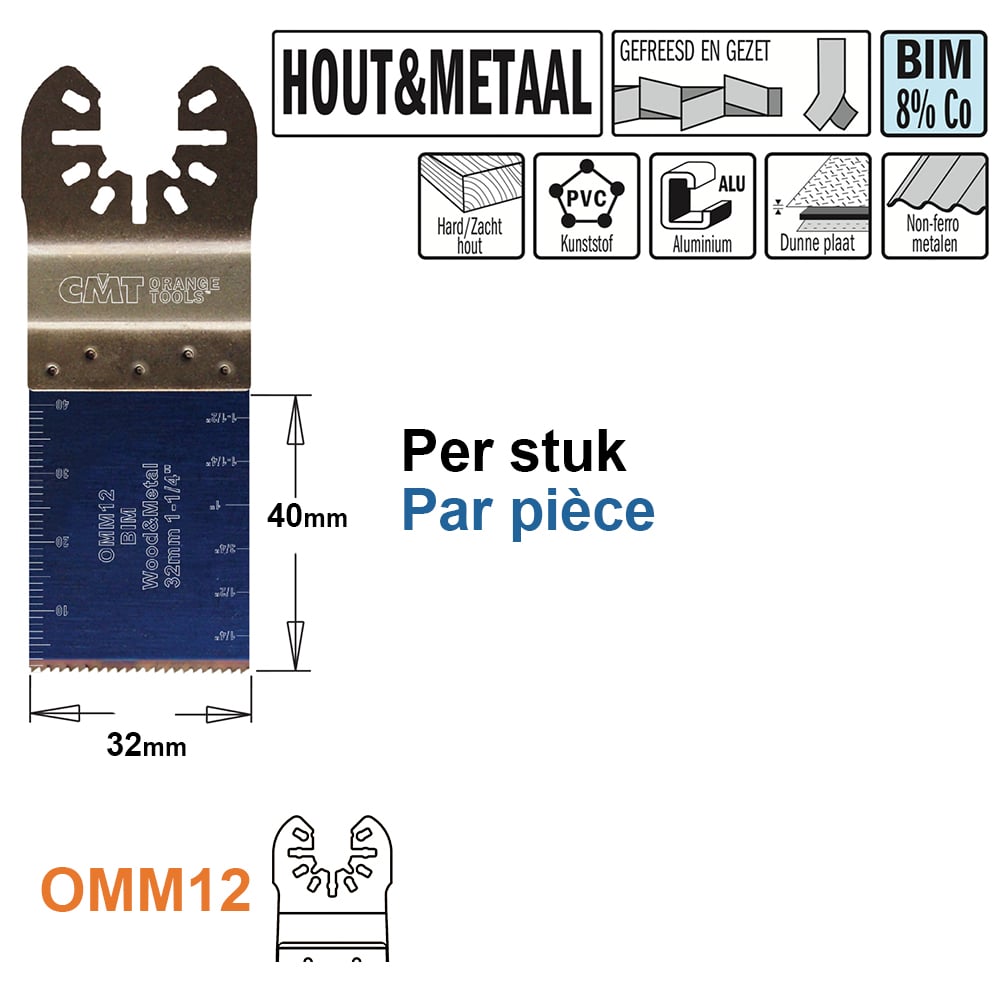Multitoolzaagblad voor hout en metaal, 32mm