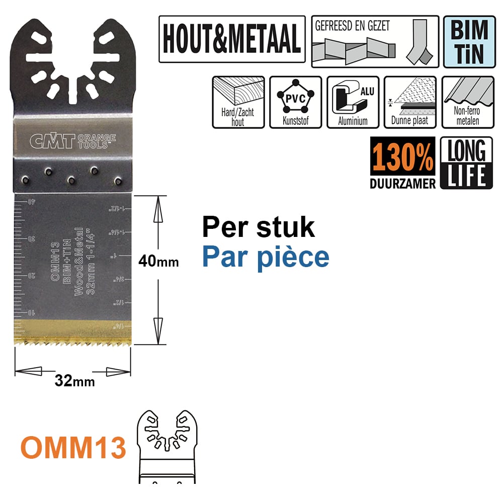 Multitoolzaagblad voor hout en metaal, 32mm