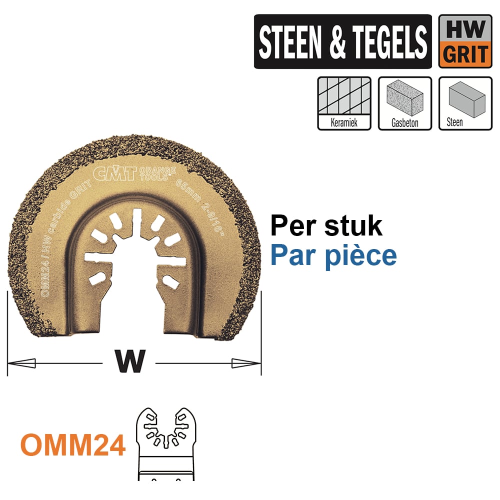Ronde HW grit multitoolzaagblad 65mm
