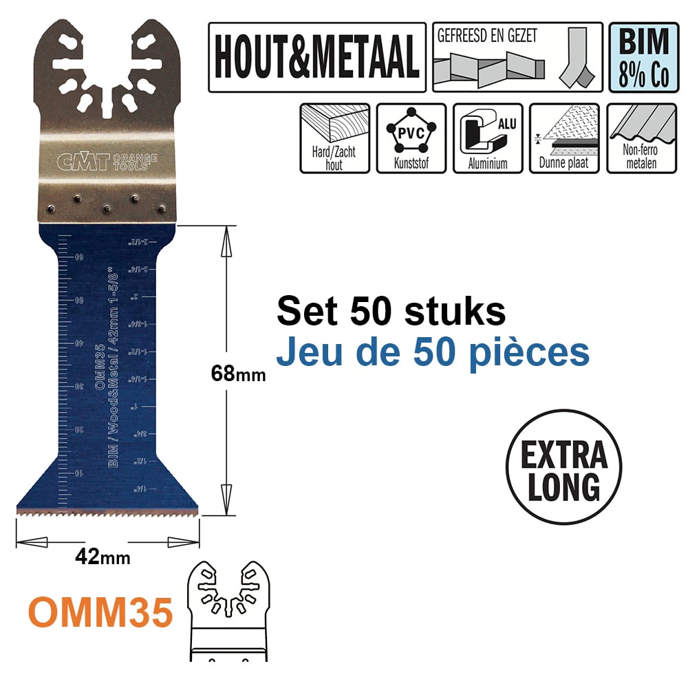 Multitoolzaagblad voor hout en metaal, 42mm