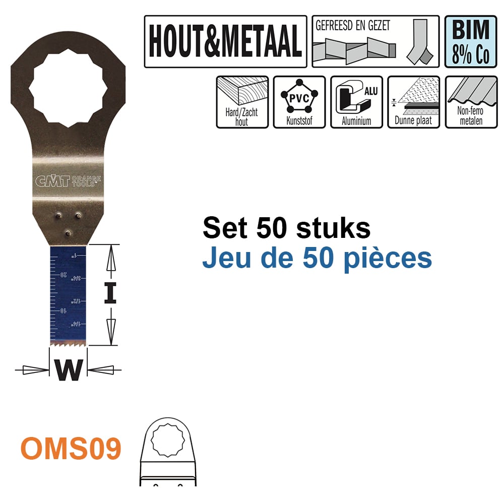 Multitoolzaagblad voor hout en metaal, 10mm