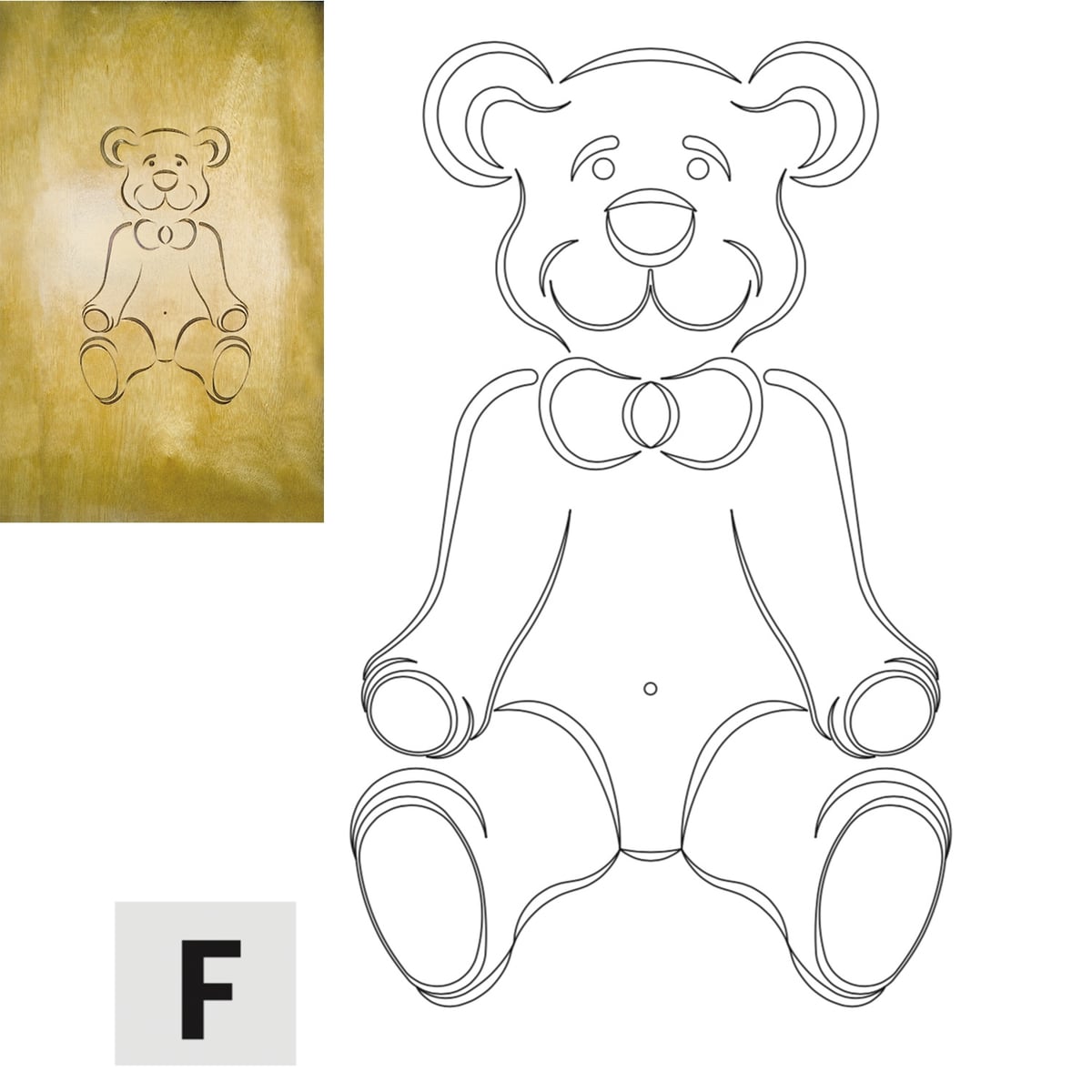 Kastdeur Teddy Beer - F