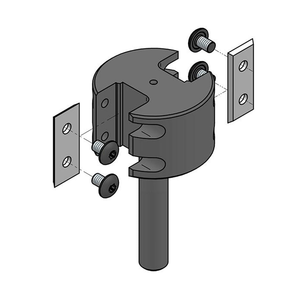 Rabatfrees met wisselbare messen voor inbouw slot No-Ha"", HW