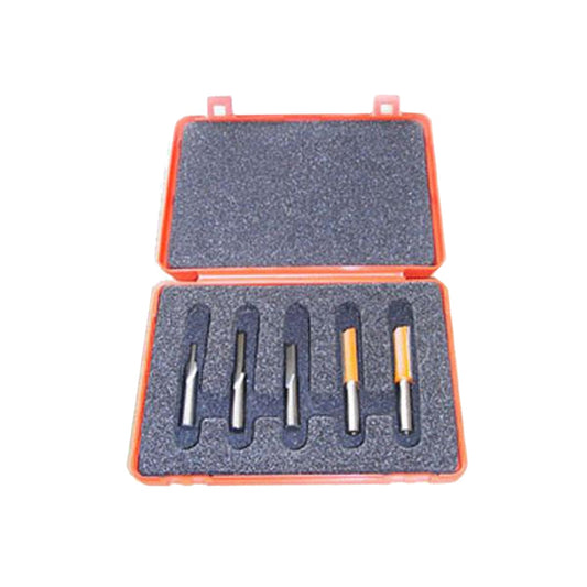 5-delige frezenset in pvc kistje, HW